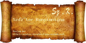 Szútor Konstantina névjegykártya